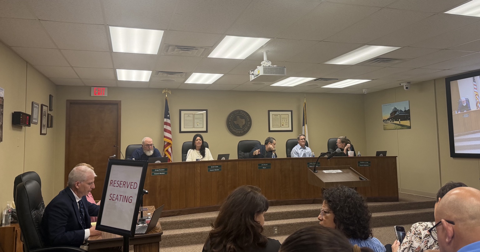 Taylor City Council chamber during the October 8, 2026 meeting.